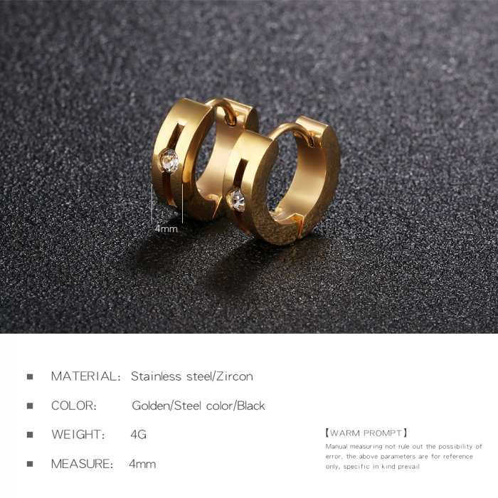 Cercei inox cu zirconiu [3]