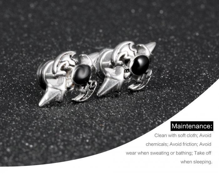 Cercei inox cu zirconiu [6]