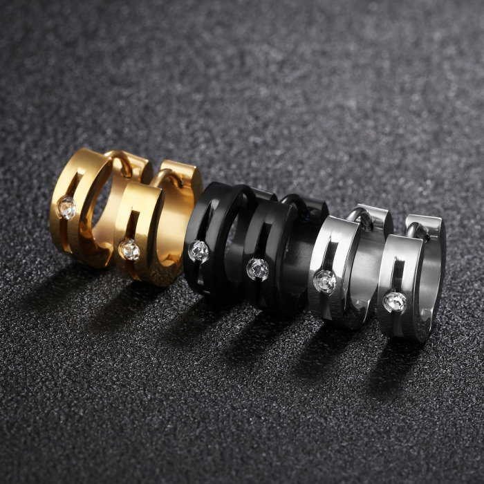 Cercei inox cu zirconiu [5]