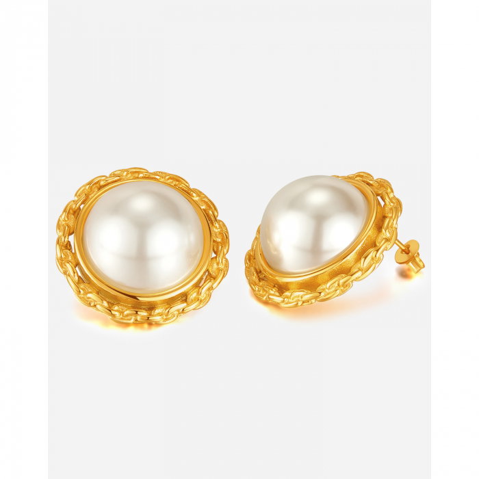 Cercei inox eleganti cu perle [8]