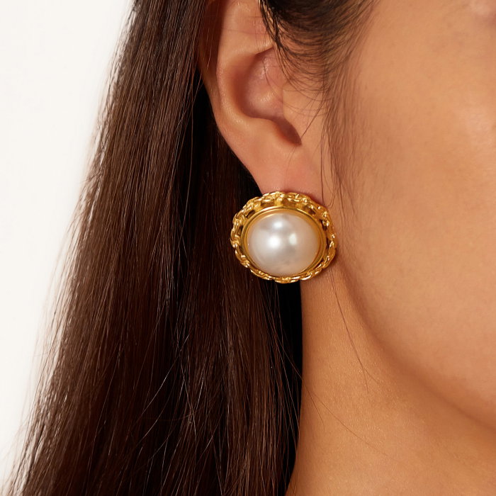 Cercei inox eleganti cu perle [12]