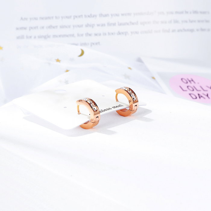 Cercei inox eleganti cu zirconii [6]