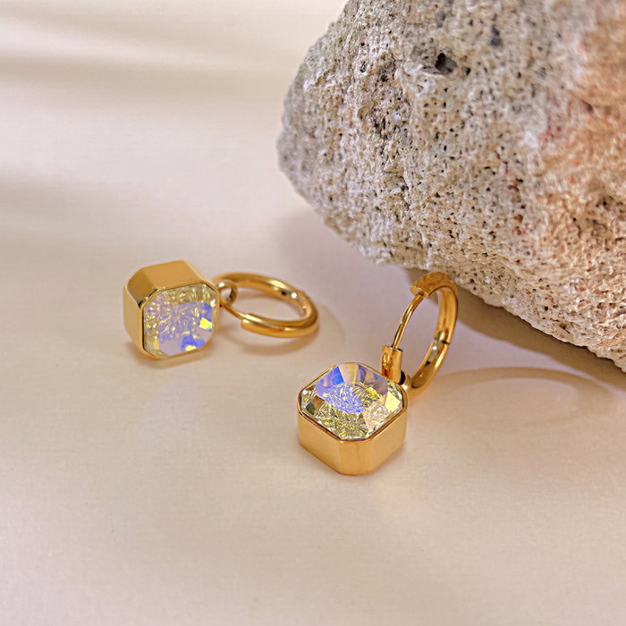 Cercei inox eleganti cu zirconii [3]