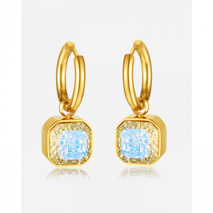 Cercei inox eleganti cu zirconii [6]