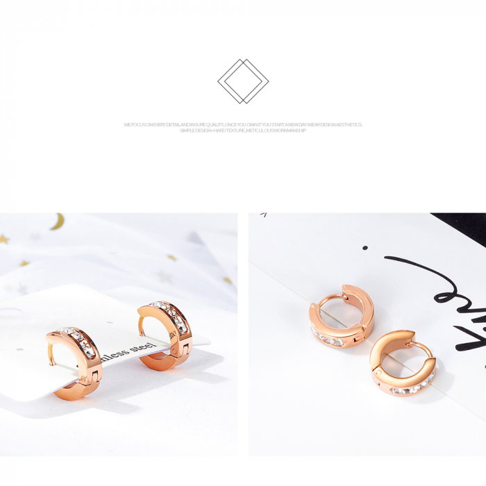 Cercei inox eleganti cu zirconii [12]