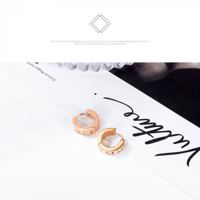 Cercei inox eleganti cu zirconii [9]