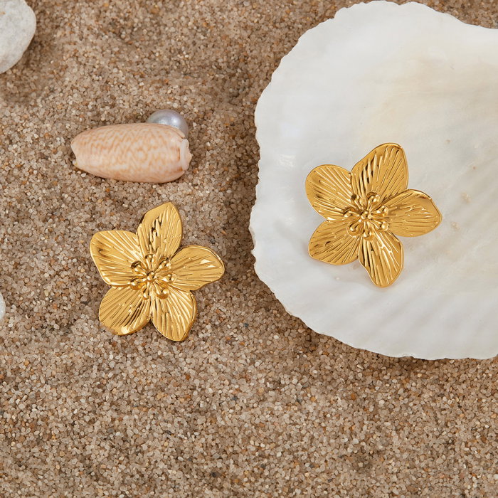 Cercei inox flori de cires [2]