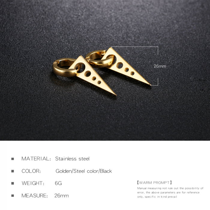 Cercei inox geometrici aurii [10]