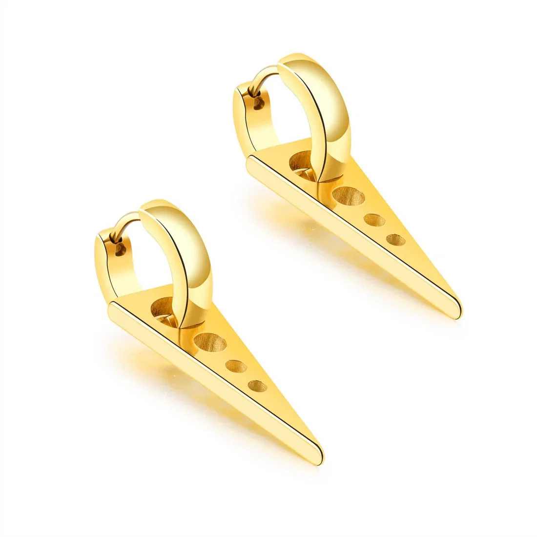 Cercei inox geometrici aurii [4]