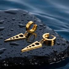 Cercei inox geometrici aurii [5]