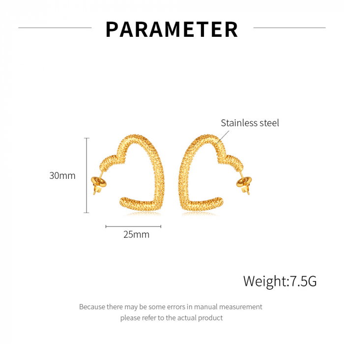 Cercei inox inimioare  [13]