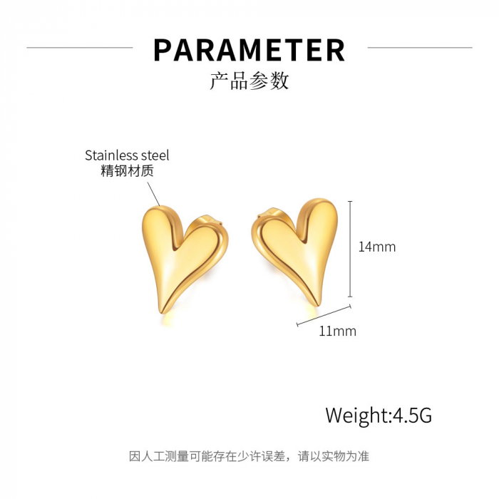 Cercei inox inimioare [4]