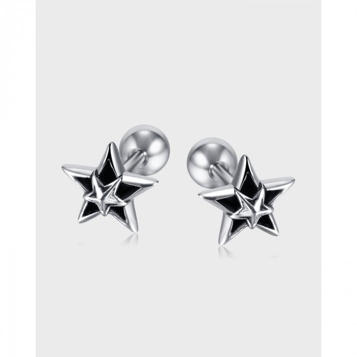 Cercei inox pentagrama [10]
