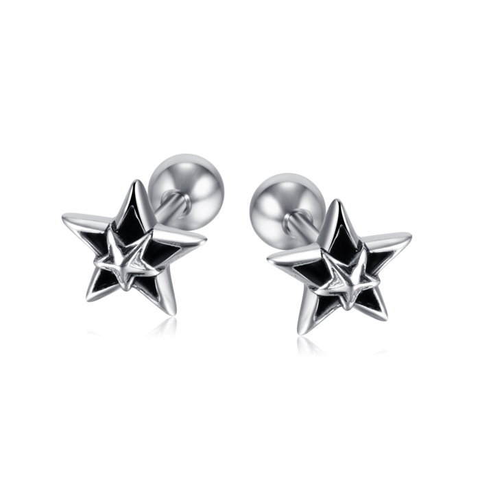 Cercei inox pentagrama [1]