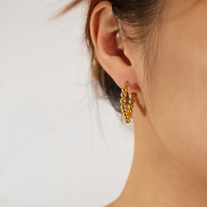 Cercei inox picatura cu bilute [2]