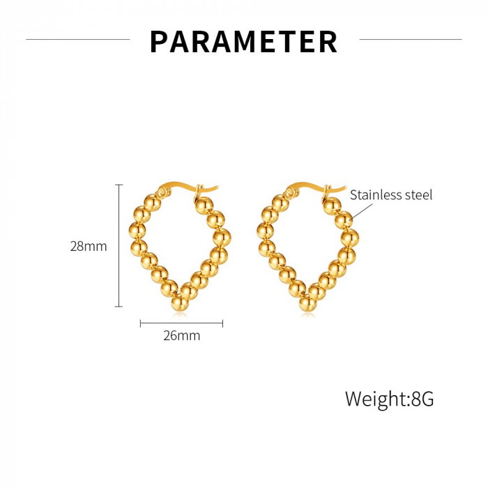 Cercei inox picatura cu bilute [8]