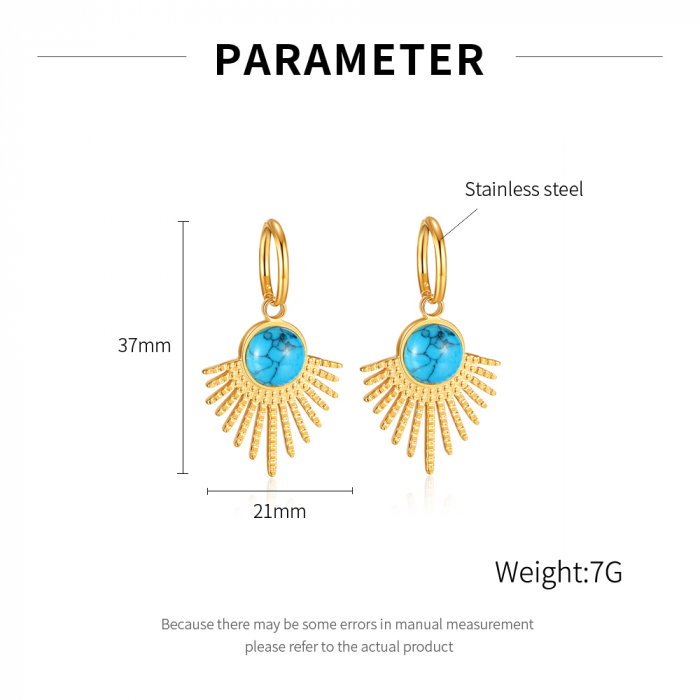 Cercei inox planeta albastra [13]