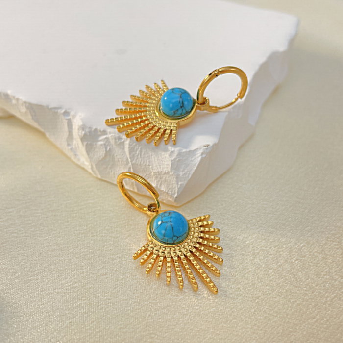 Cercei inox planeta albastra [2]