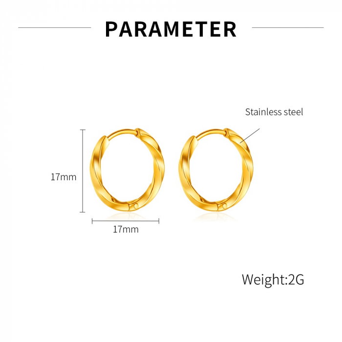 Cercei inox rotunzi [8]