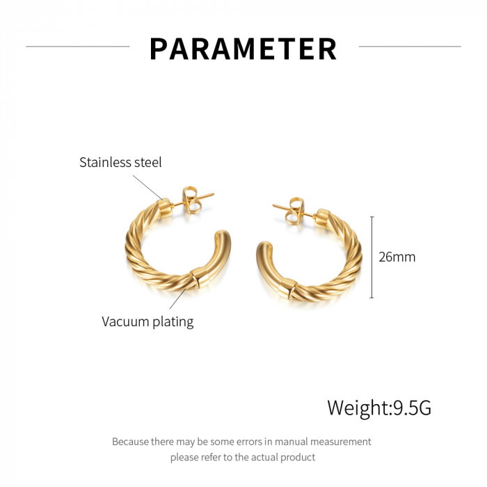 Cercei inox rotunzi [6]