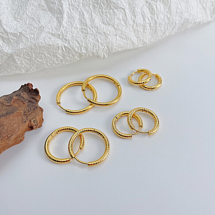 Cercei inox rotunzi 21 mm [6]