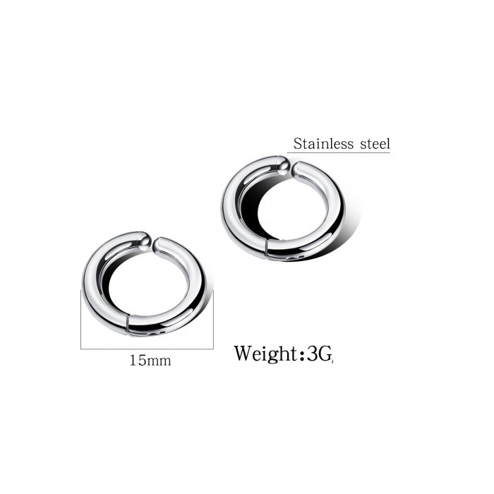 Cercei inox rotunzi 15 mm [6]