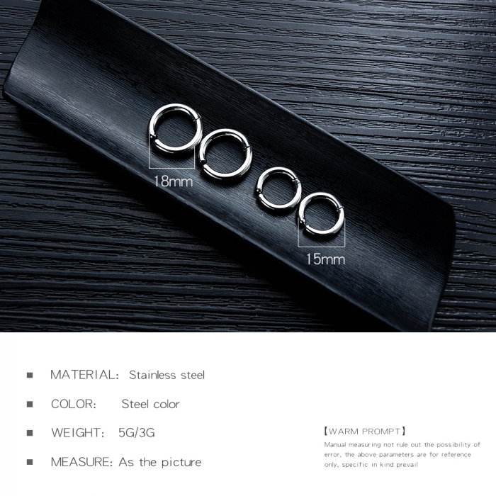 Cercei inox rotunzi 18 mm [10]