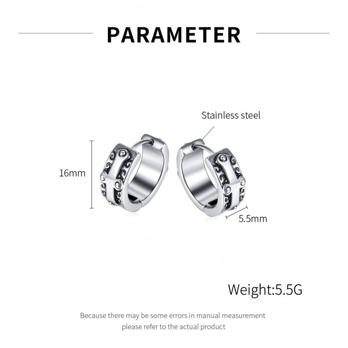 Cercei inox rotunzi cu cruce [7]