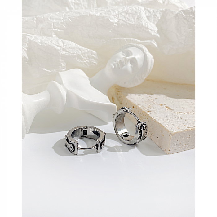 Cercei inox rotunzi cu cruce [13]