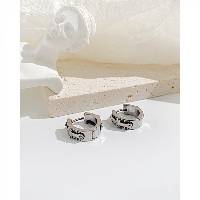 Cercei inox rotunzi cu cruce [11]