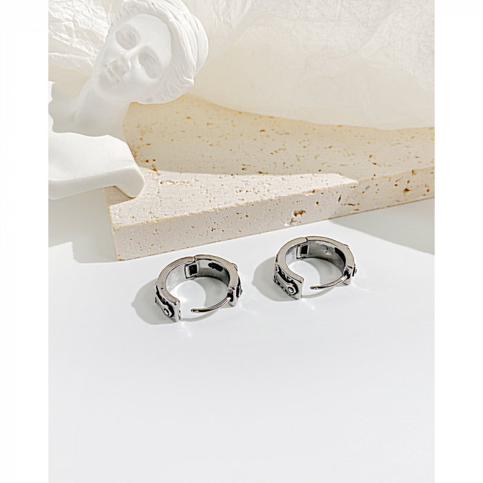 Cercei inox rotunzi cu cruce [15]