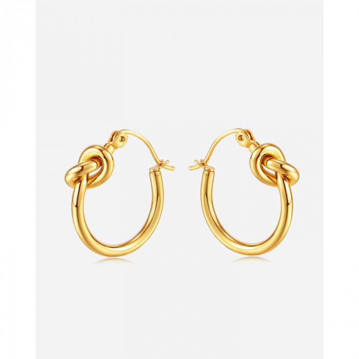 Cercei inox rotunzi cu nod [8]