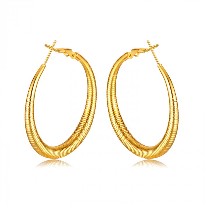 Cercei inox rotunzi cu striatii [1]