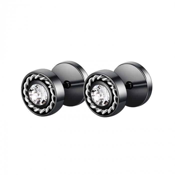 Cercei inox rotunzi cu zirconiu [1]