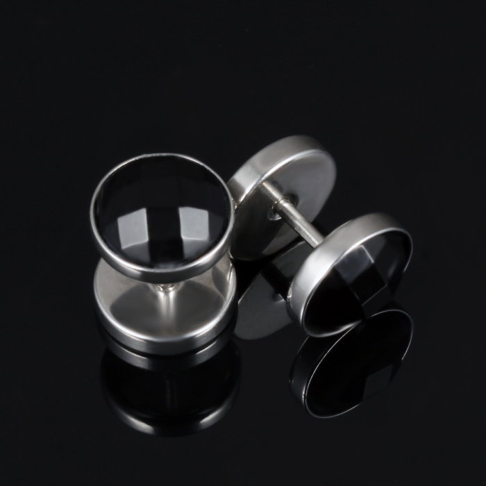 Cercei inox rotunzi cu zirconiu [2]