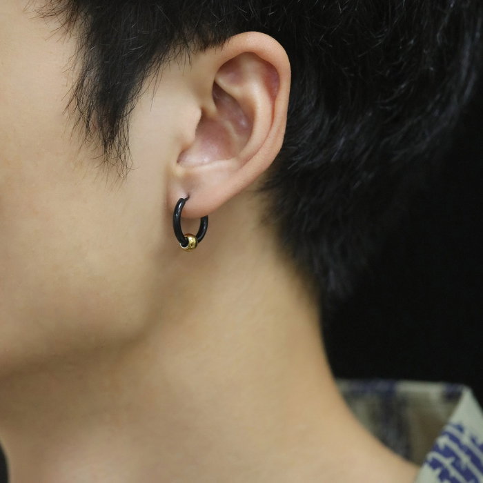 Cercei inox rotunzi Hip Hop [11]