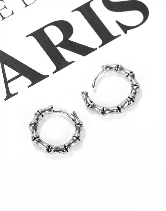 Cercei inox rotunzi Hip Hop [10]