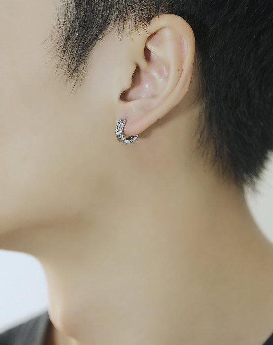 Cercei inox rotunzi Hip Hop [8]