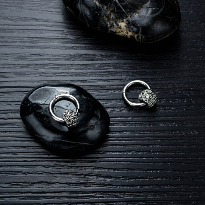 Cercei inox rotunzi Hip Hop [7]