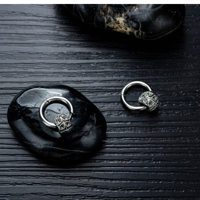 Cercei inox rotunzi Hip Hop [10]