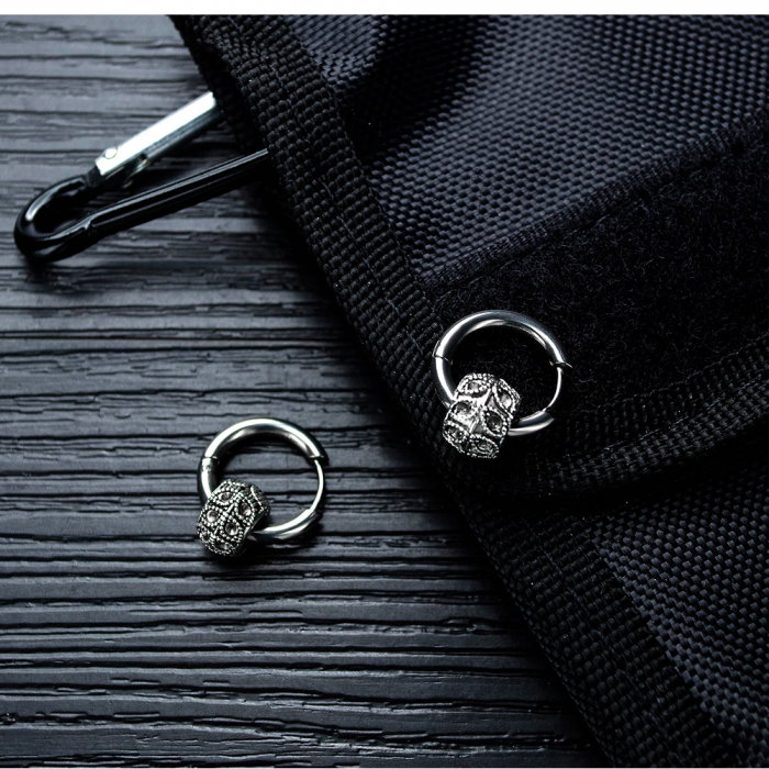 Cercei inox rotunzi Hip Hop [9]