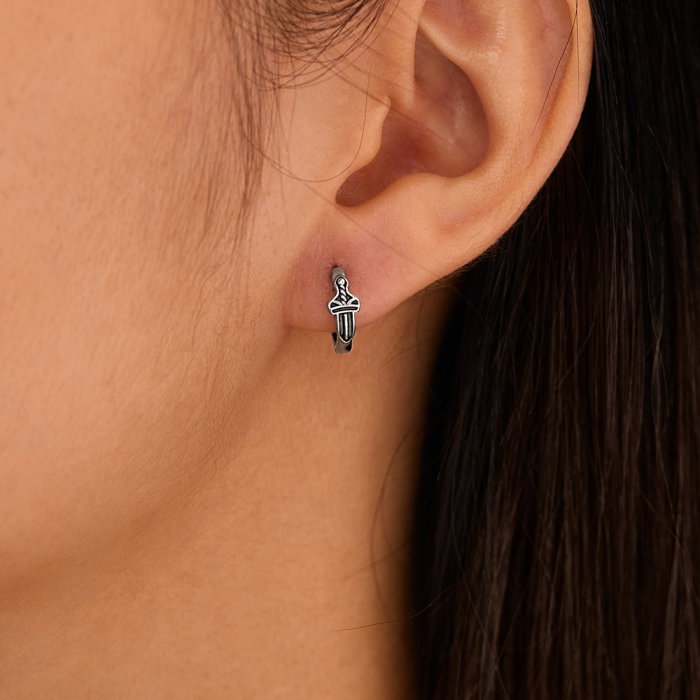 Cercei inox sabie [4]