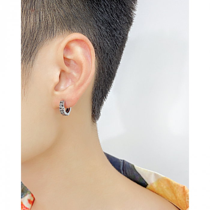 Cercei inox scoarta de copac [5]