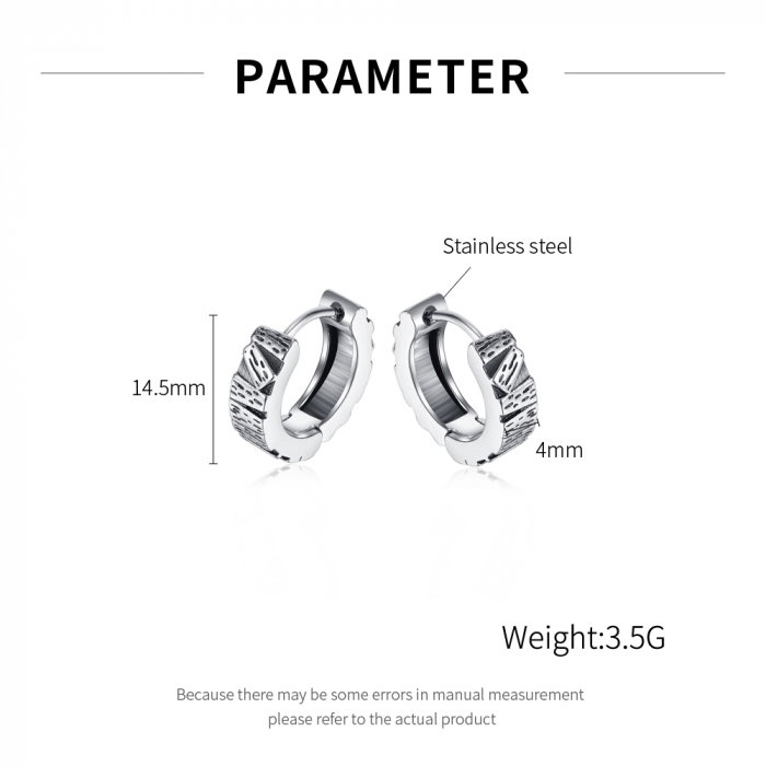 Cercei inox scoarta de copac [7]