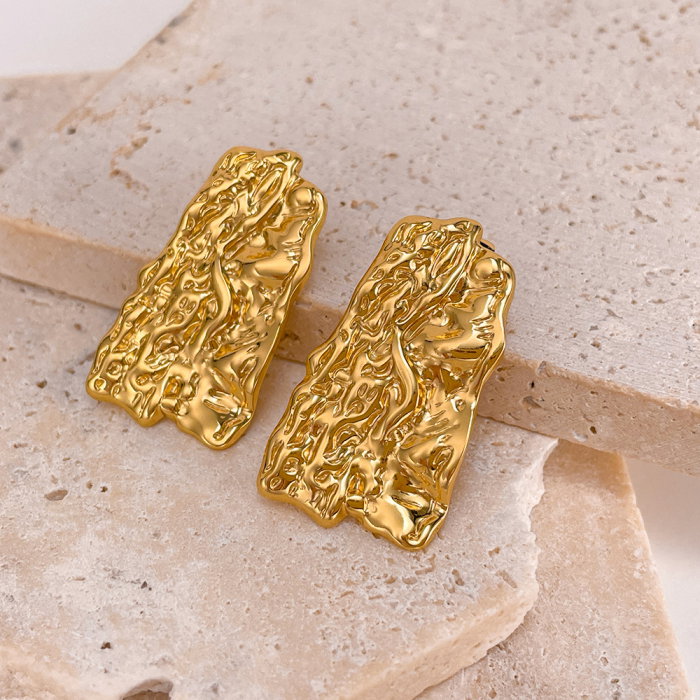 Cercei inox scoarta de copac [5]