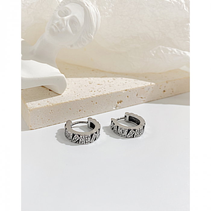 Cercei inox scoarta de copac [4]