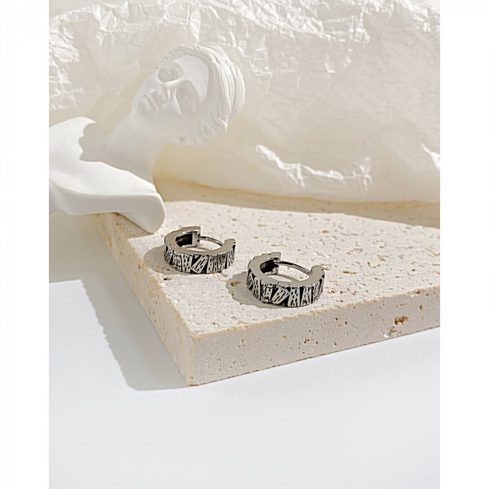 Cercei inox scoarta de copac [11]