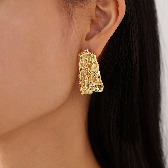 Cercei inox scoarta de copac [4]