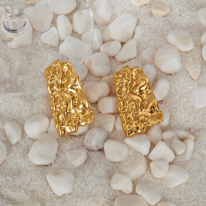 Cercei inox scoarta de copac [2]