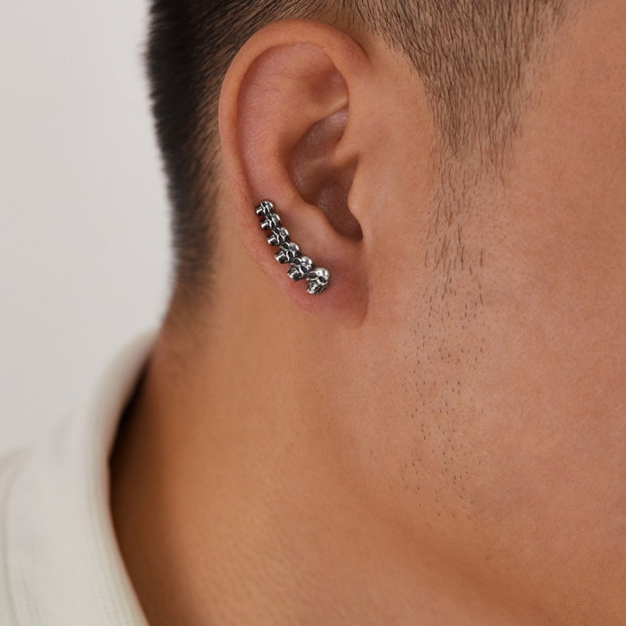 Cercei inox sirag de cranii [6]